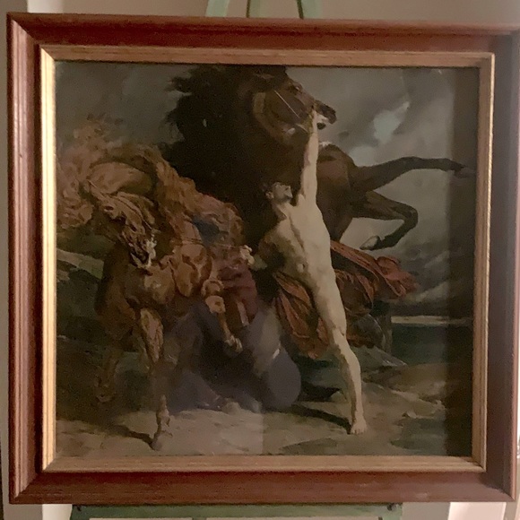 Framed “Automedon with the Horses of Achilles” - Picture 2 of 12
